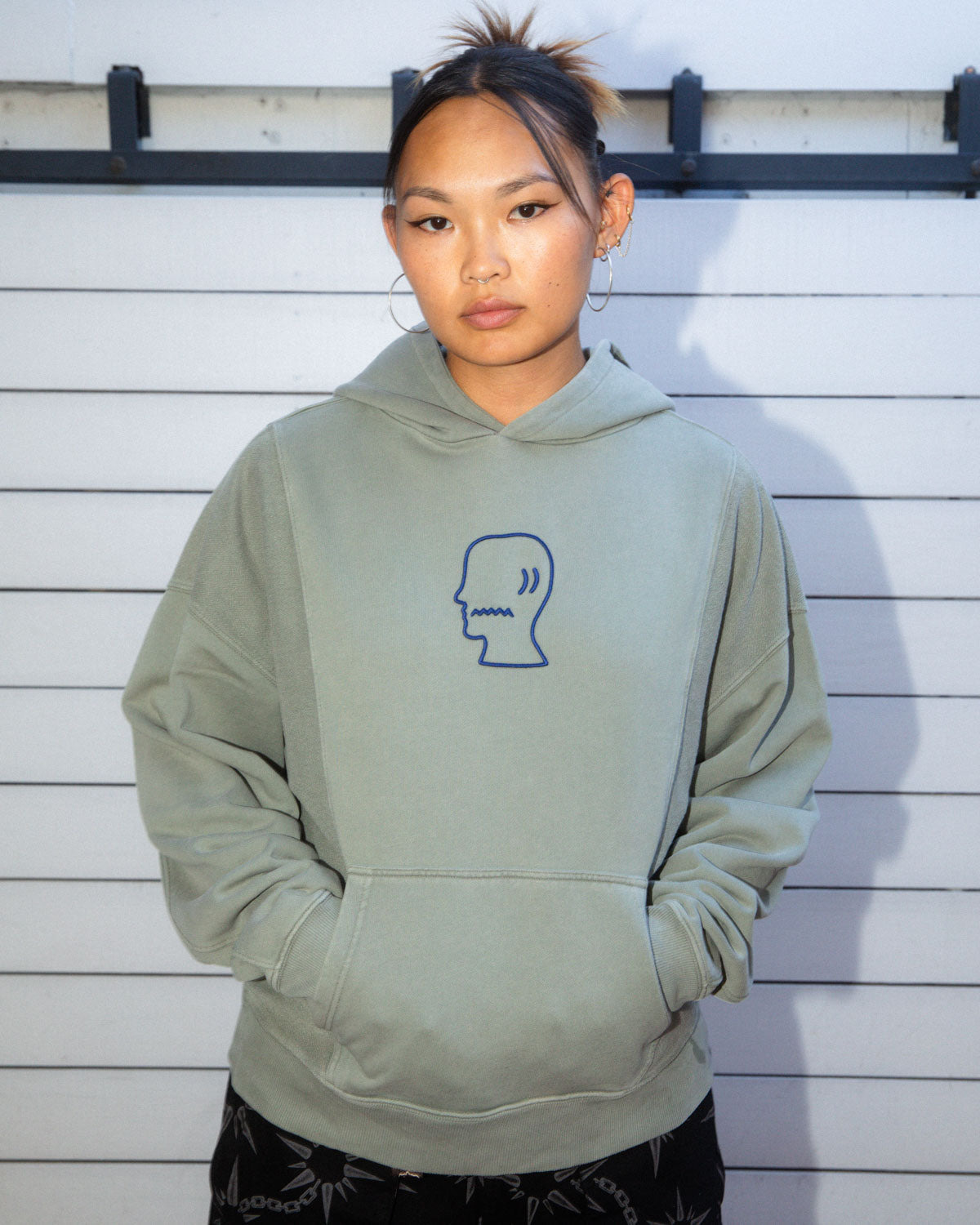 Mendoza Cropped Hoodie - Cement - 10