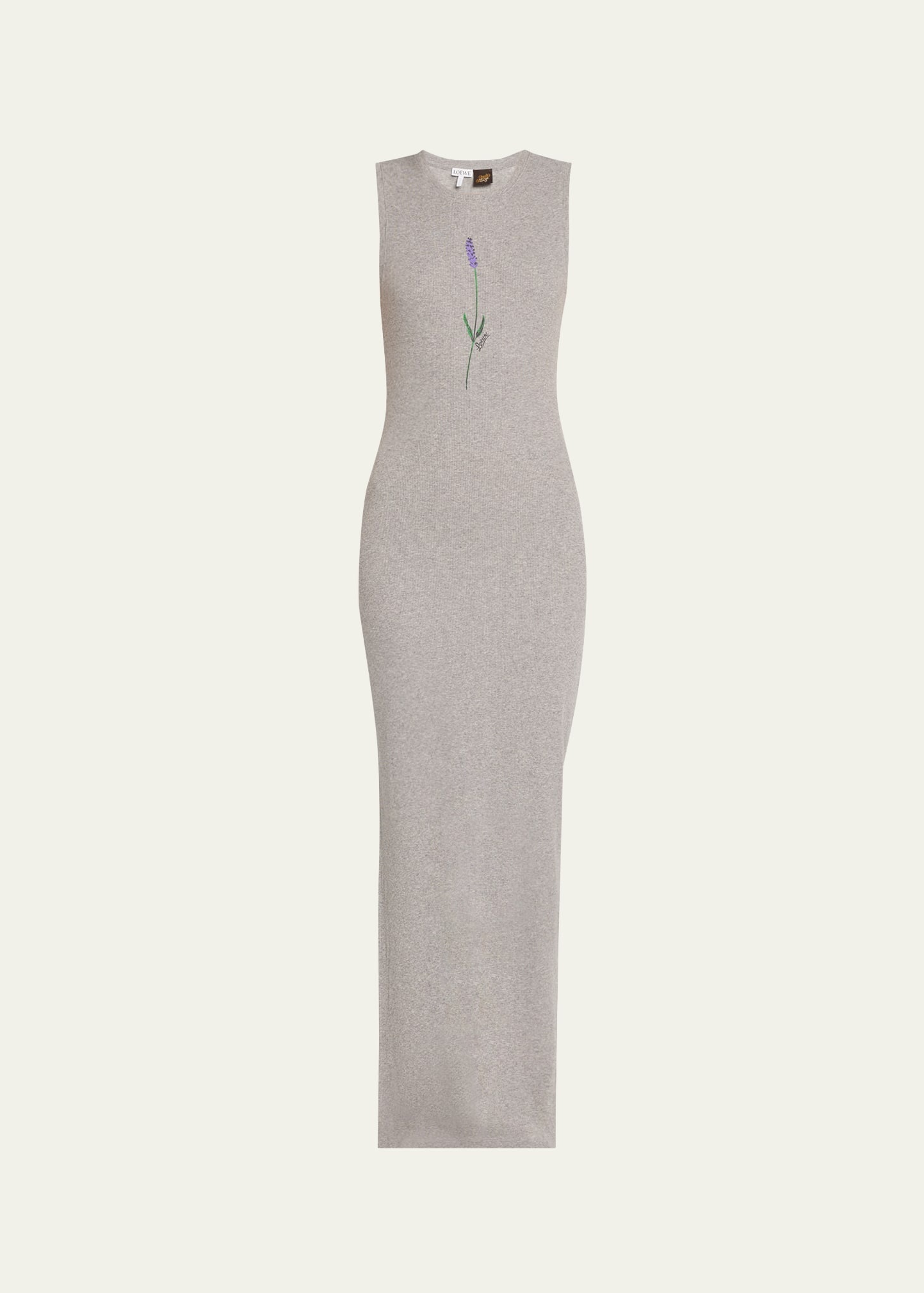 x Paula’s Ibiza Flower Print Rib Maxi Tank Dress - 1