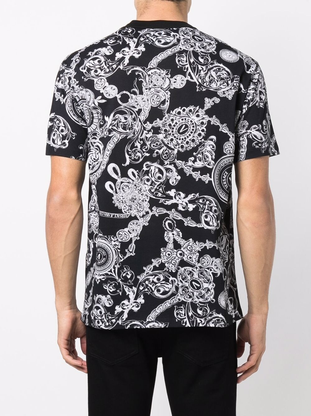 Baroque-print cotton T-shirt - 4