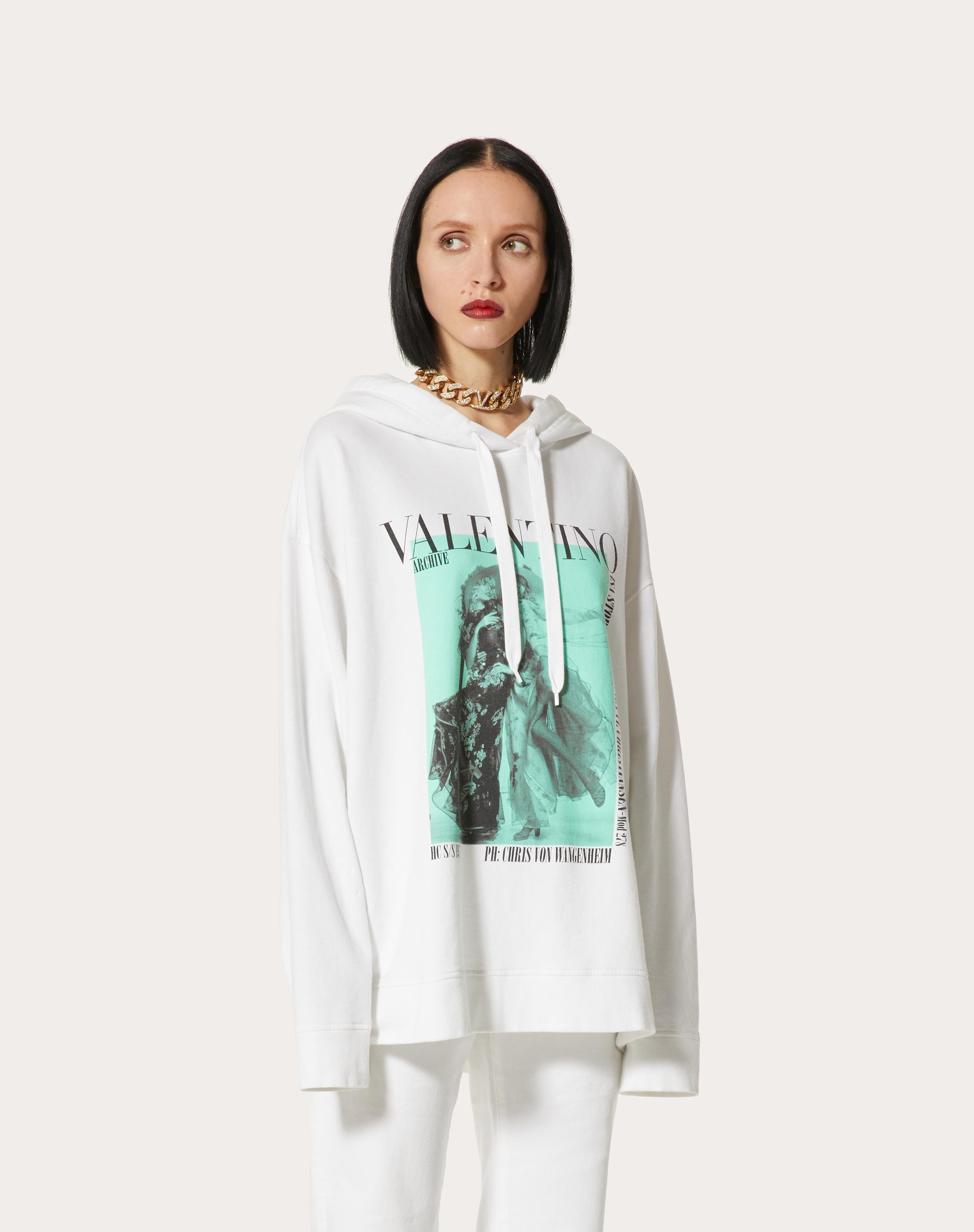 JERSEY SWEATSHIRT WITH VALENTINO ARCHIVE 1971 PRINT - 3