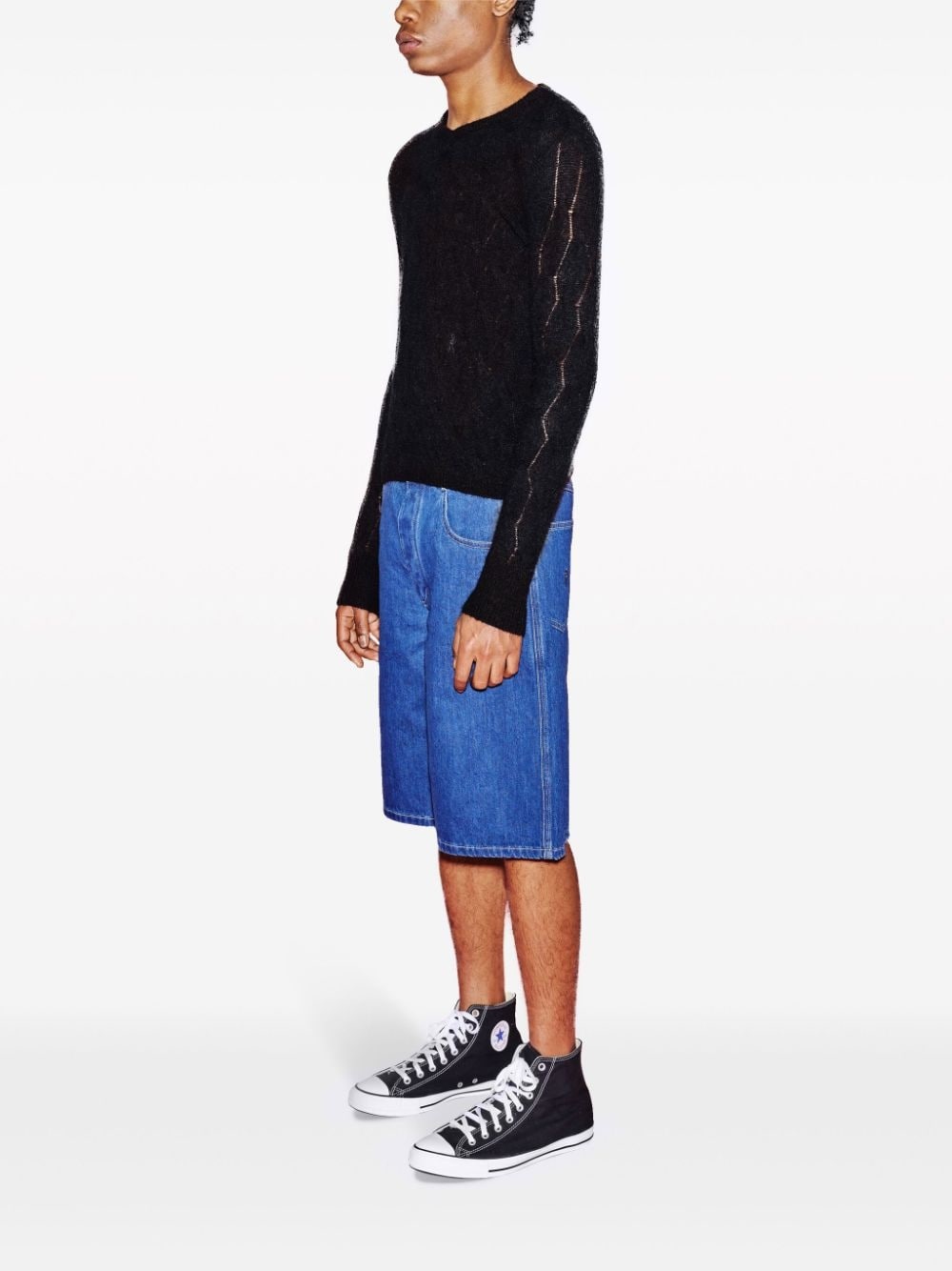x Violet Getty pointelle-knit jumper - 4