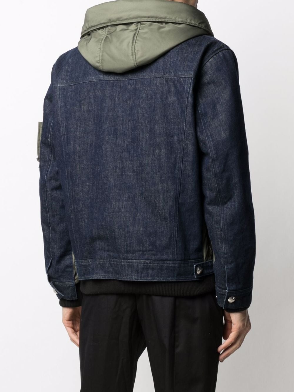 hooded denim jacket - 4