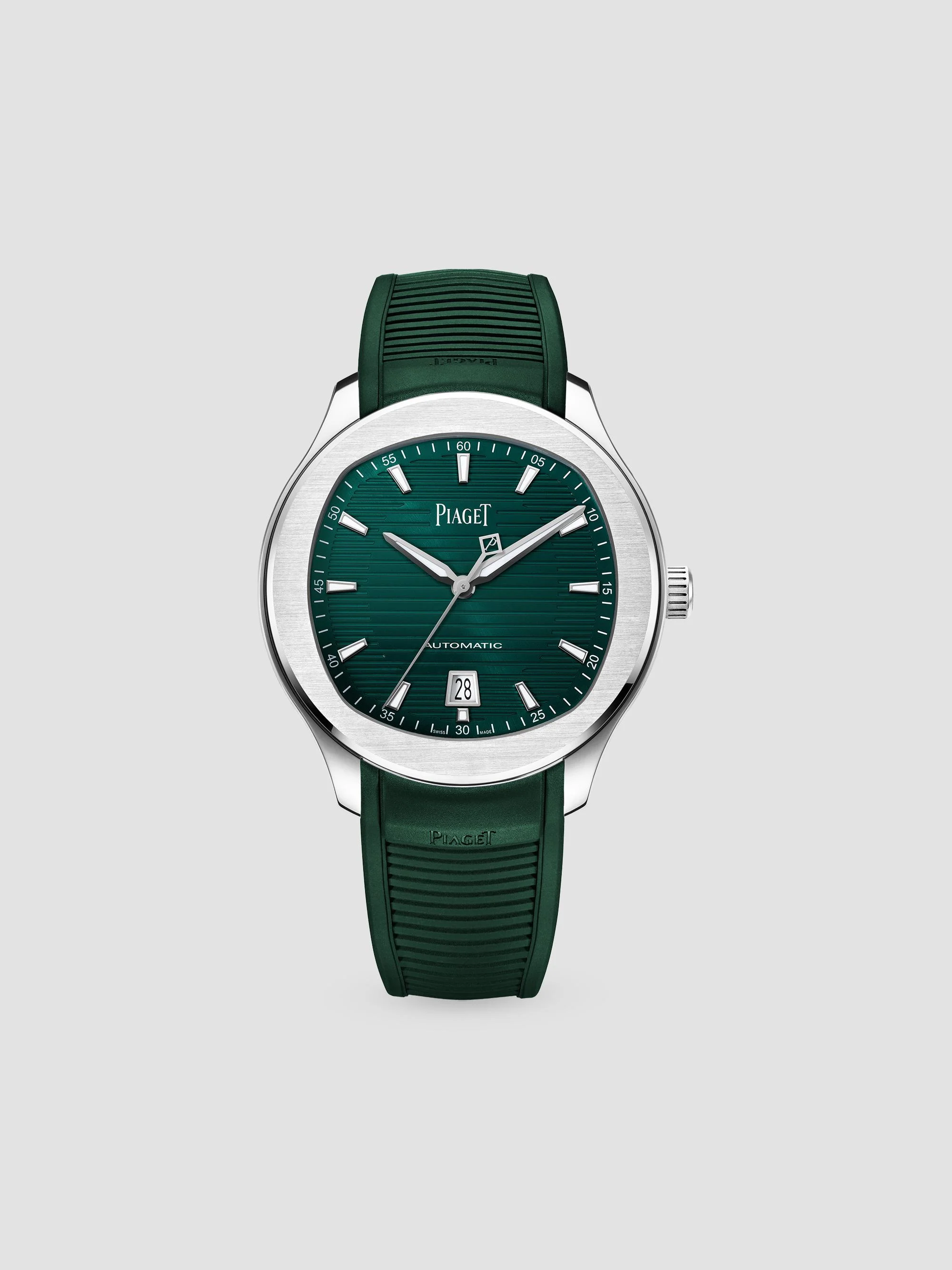 Men's Polo Stainless Steel & Rubber Date Watch/42MM - Green - 1