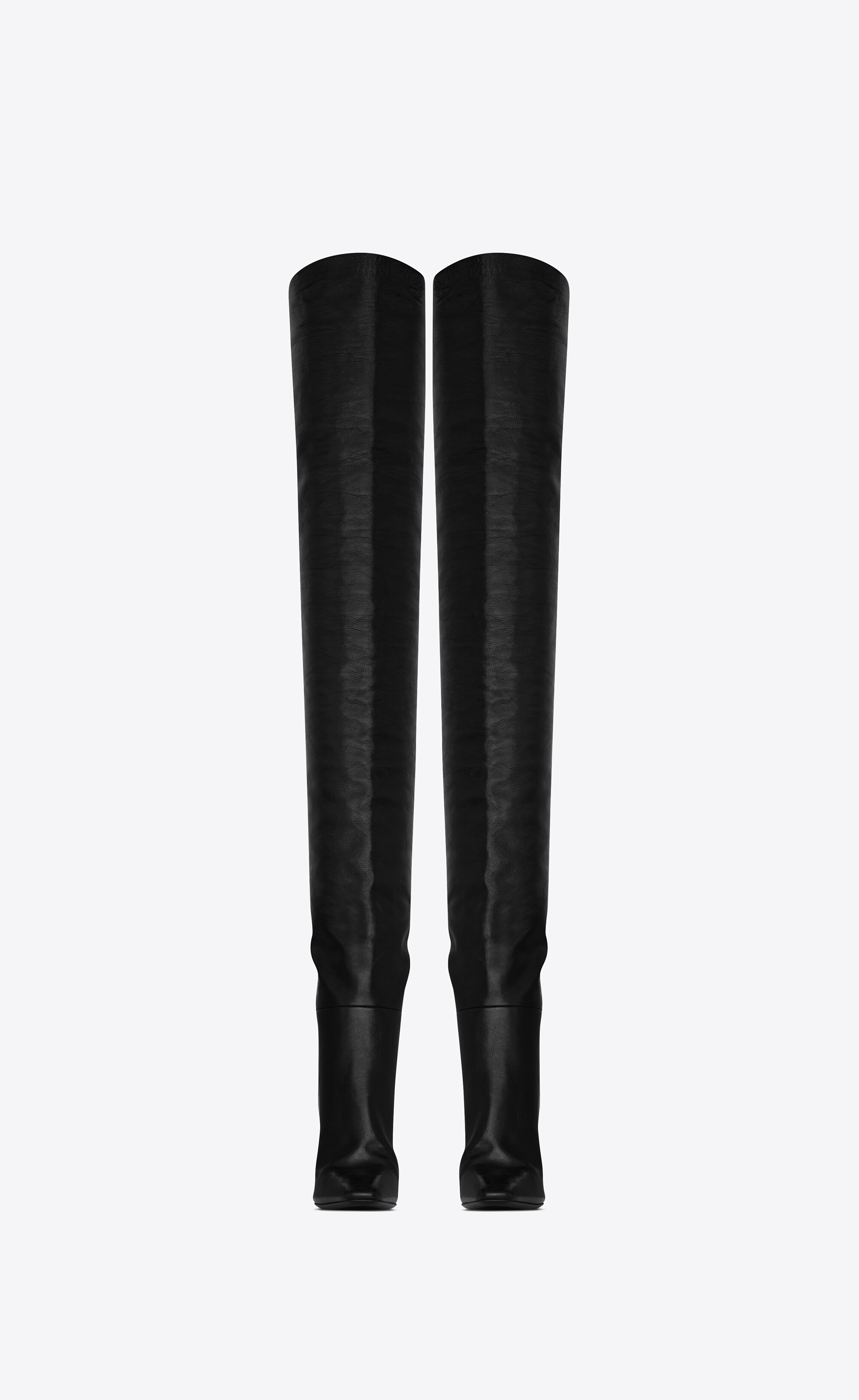 betty over-the-knee boots in shiny grained leather - 3
