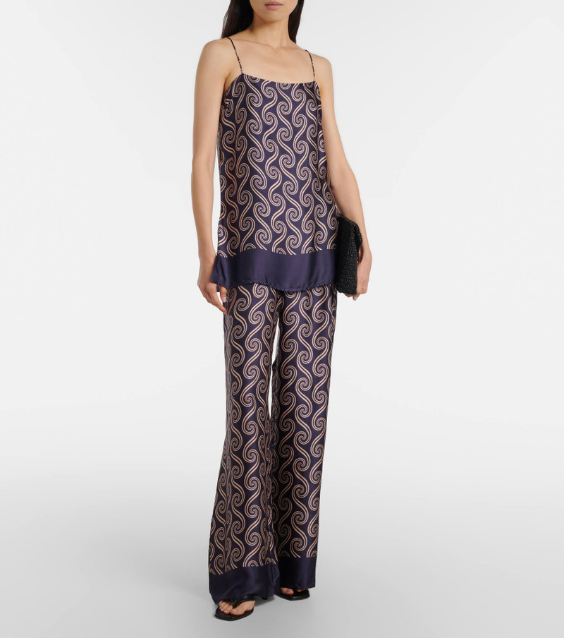 FAITHFULL Jensen printed satin wide-leg pants outlook
