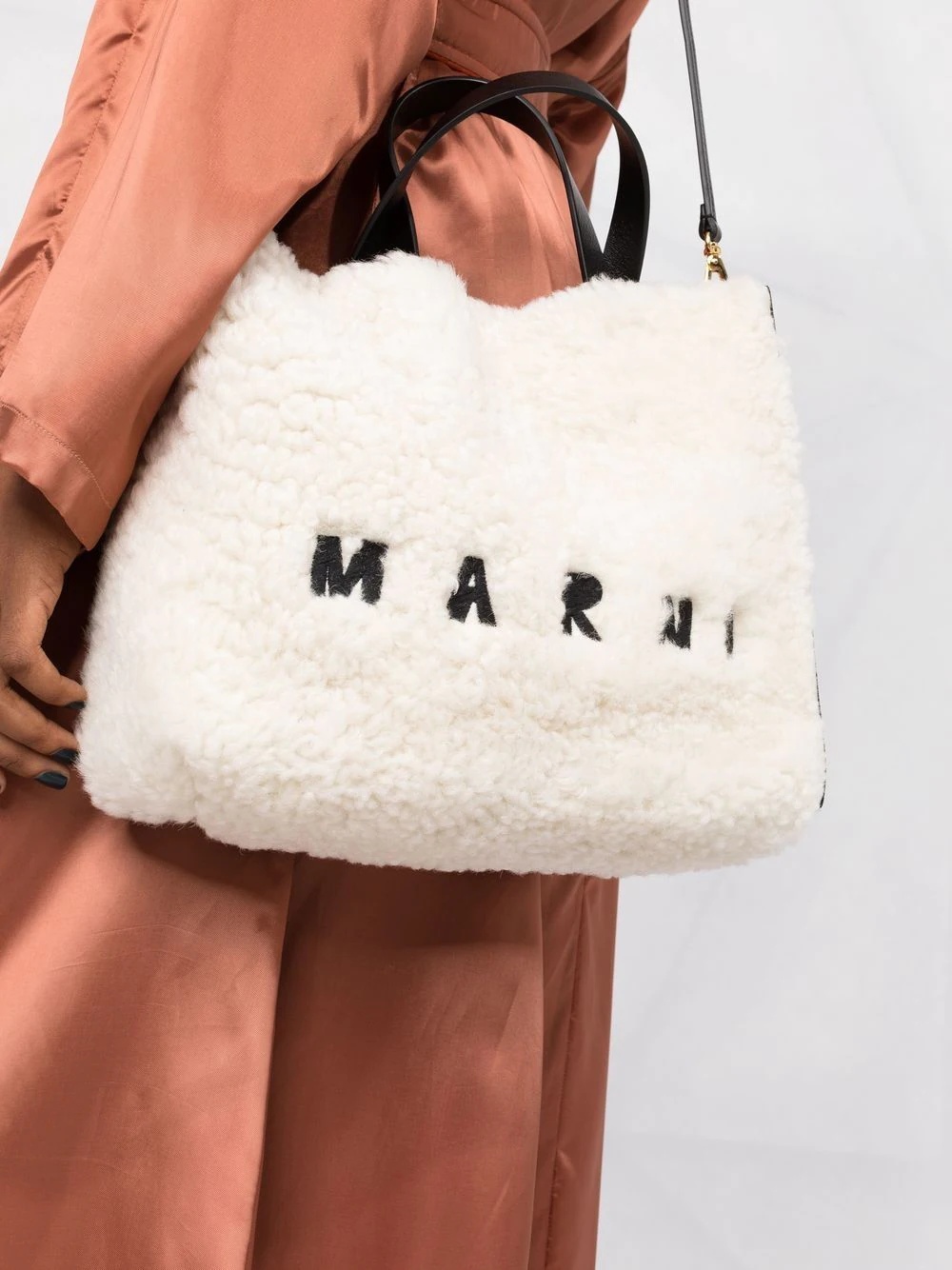 Museo shearling tote bag - 3