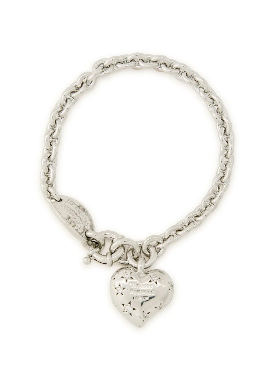 Vivienne Westwood Lee Crystal-embellished Heart-pendant Bracelet - 1