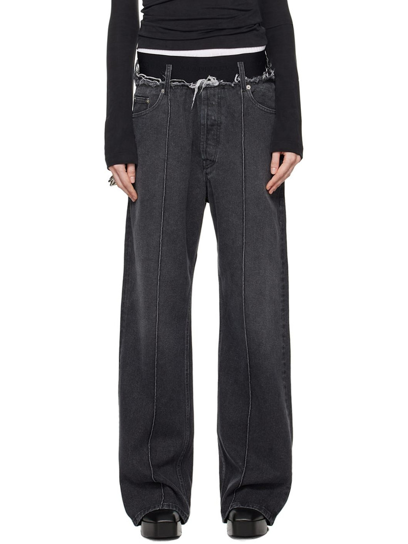 Gray Elasticated Jeans 1