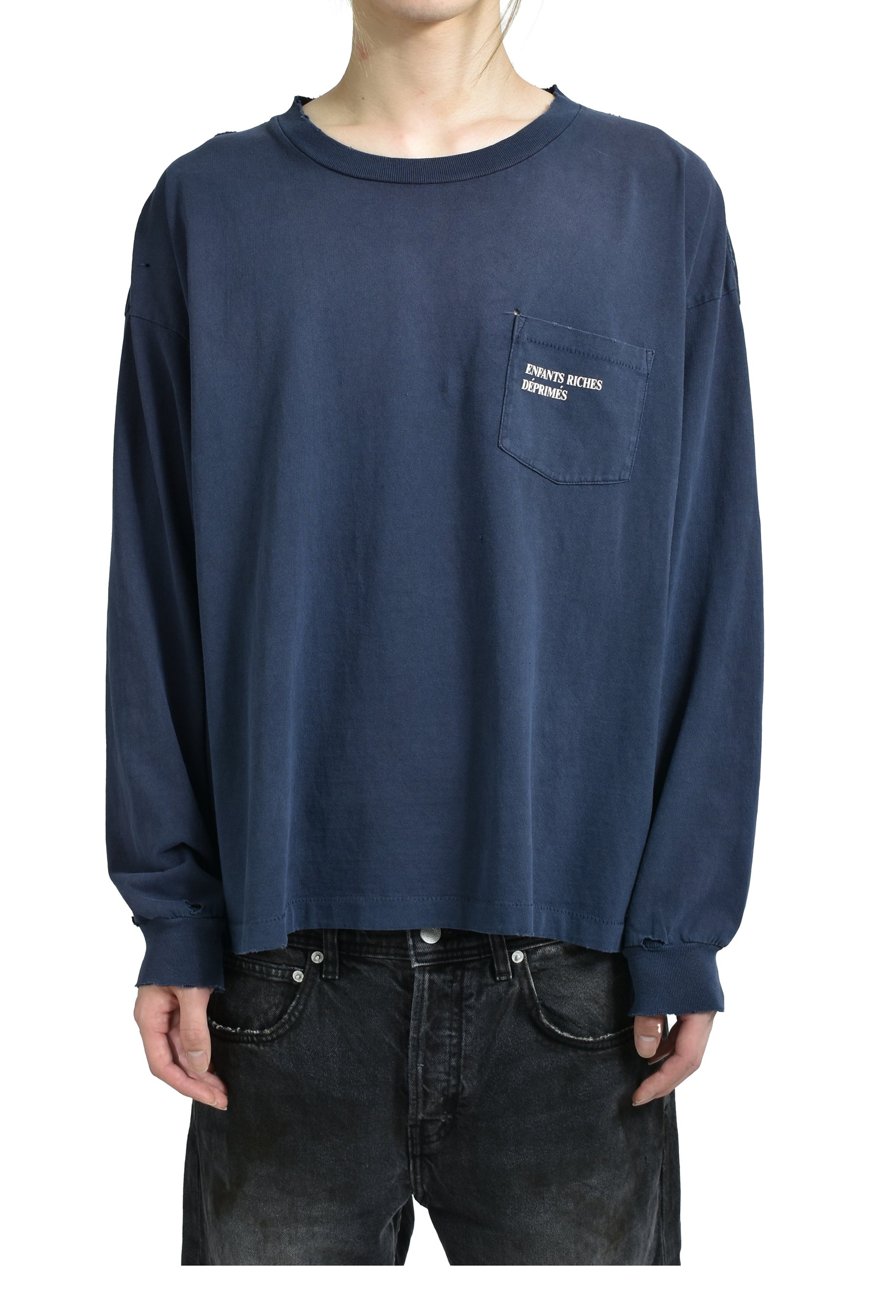 CLASSIC LOGO LS T-SHIRT / FADED MIDNIGHT - 1