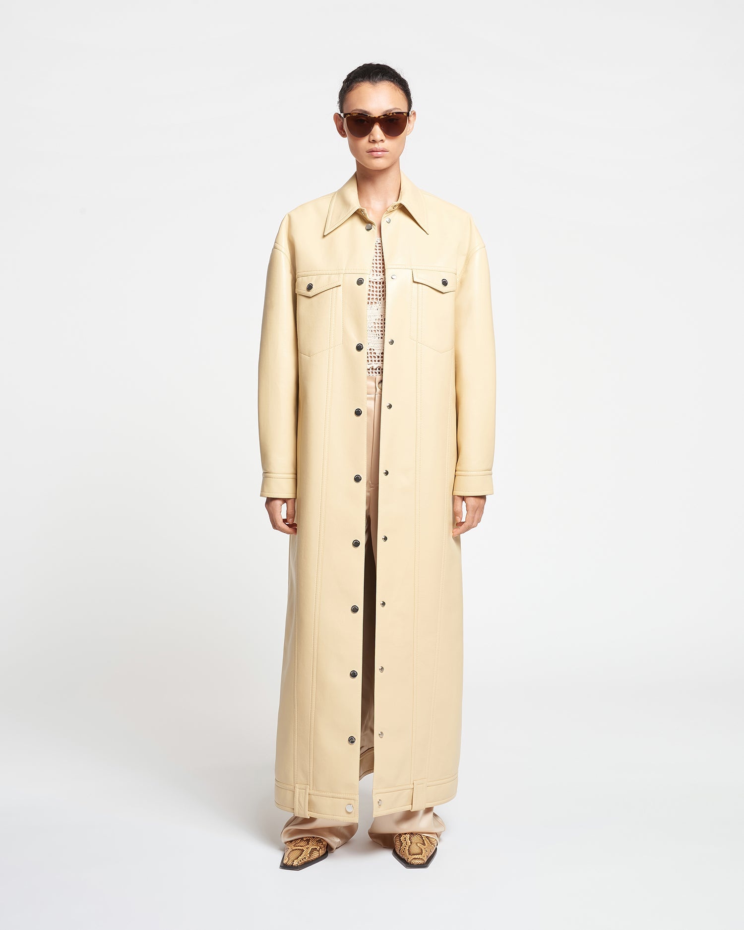 Regenerated Leather Coat - 4