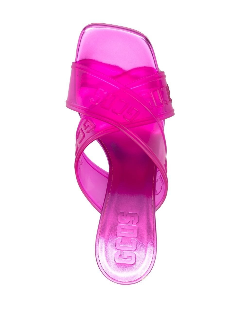 translucent criss-cross sandals - 4
