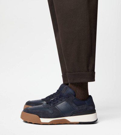 Tod's TOD'S SNEAKERS IN SUEDE AND SMOOTH LEATHER - BLUE outlook