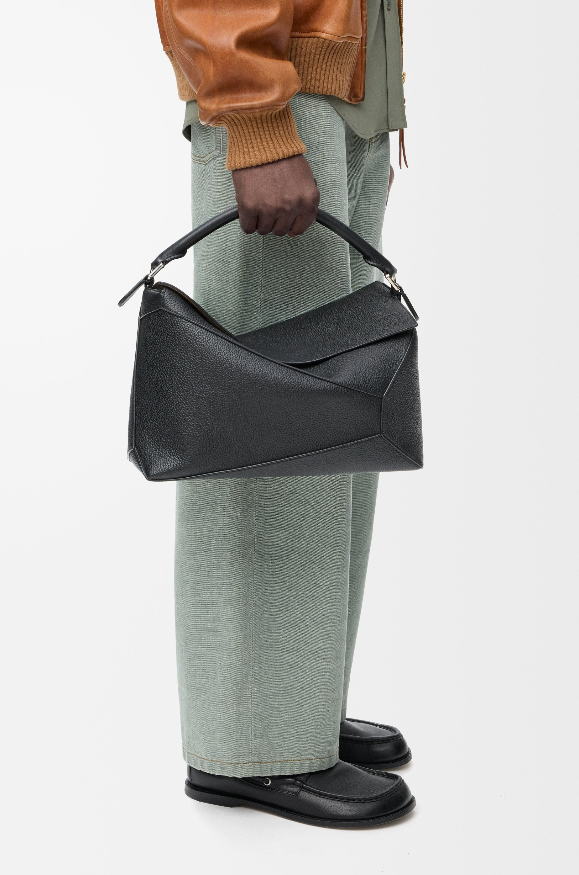 Large Puzzle bag in grained calfskin - 2