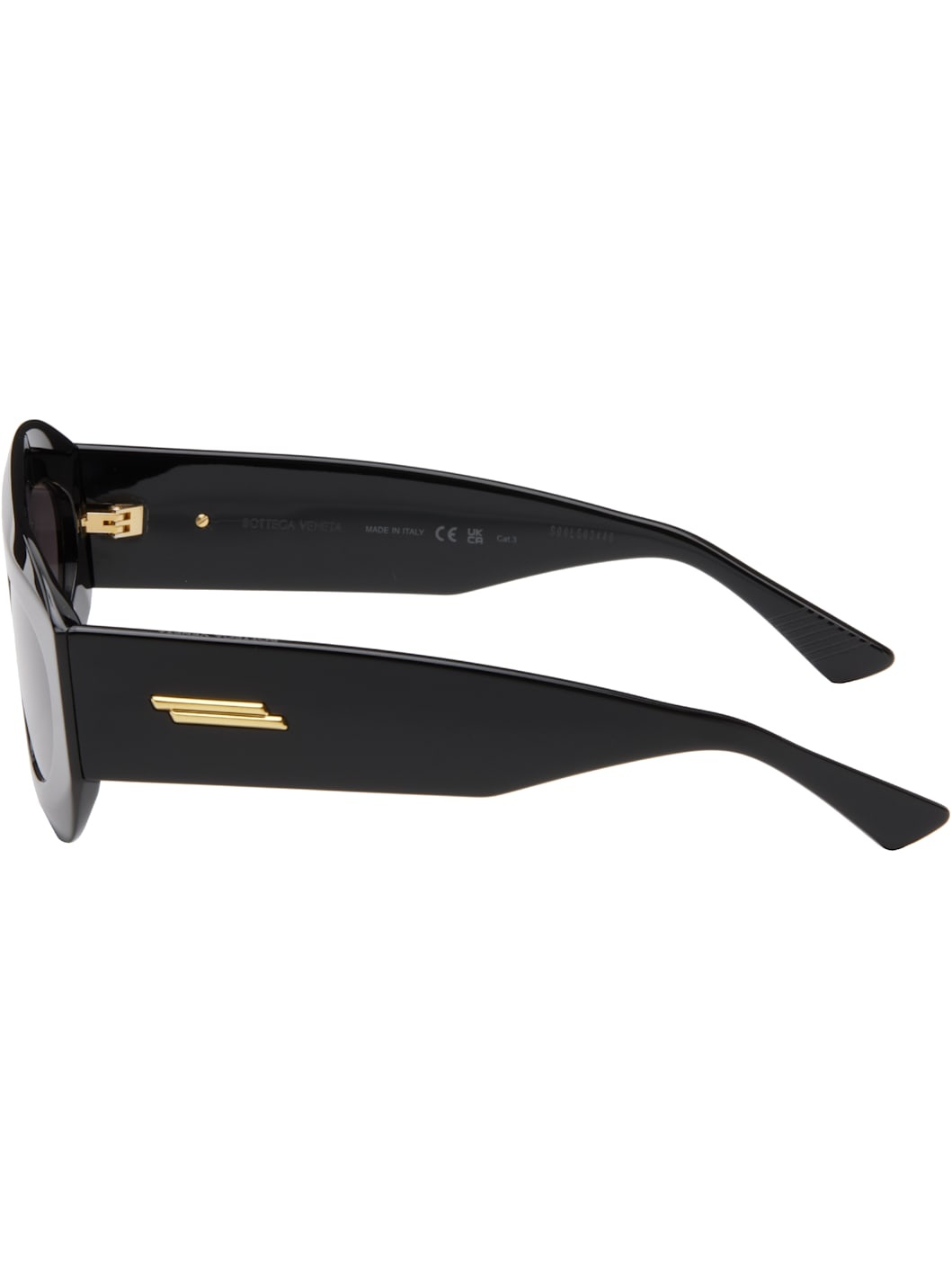 Black Ultrathin Shield Sunglasses - 3