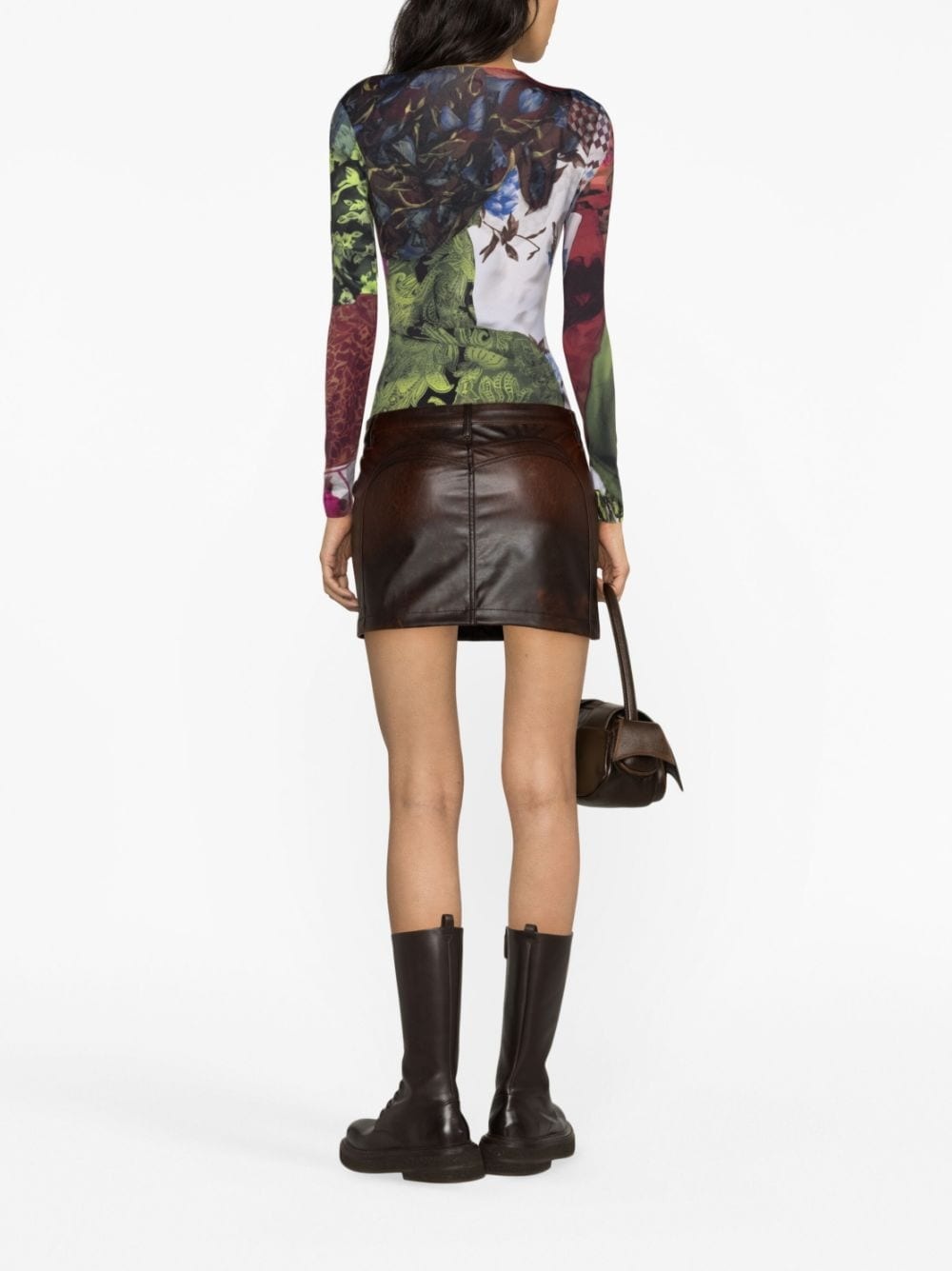 O-Kin faux-leather miniskirt - 4