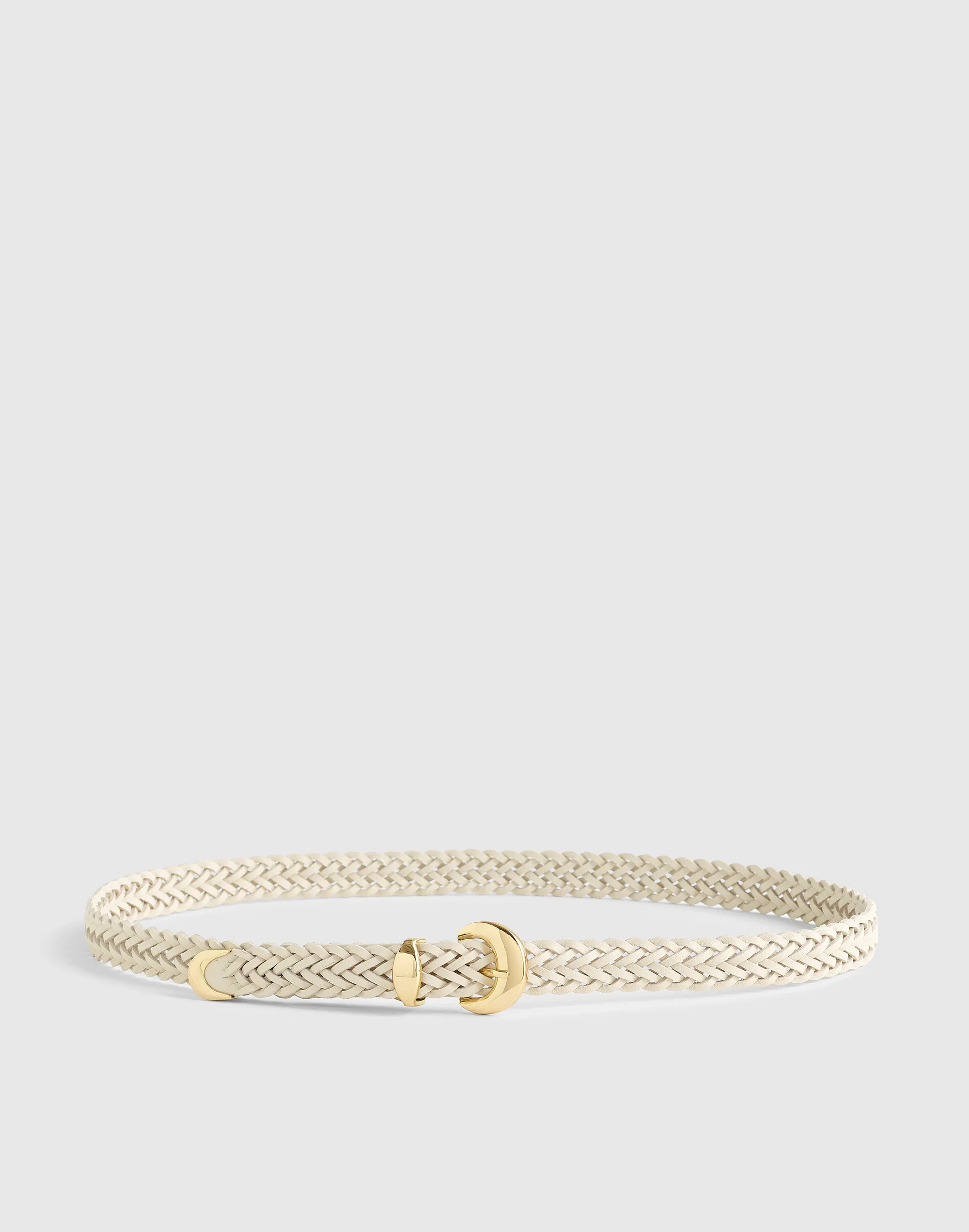 Madewell x Shopbop Domed-Buckle Belt in Woven Leather - 1