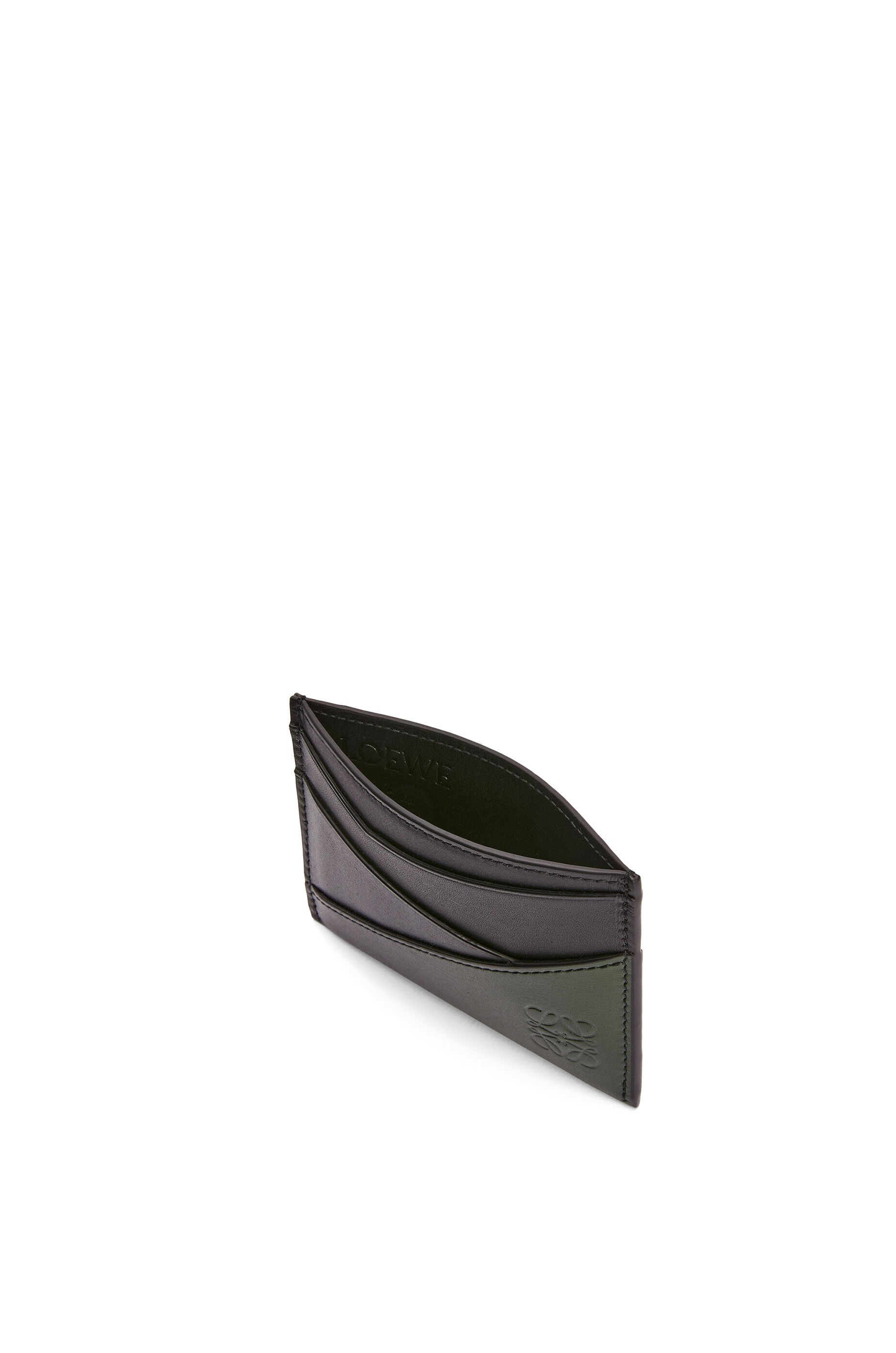 Puzzle plain cardholder in silk calfskin - 2