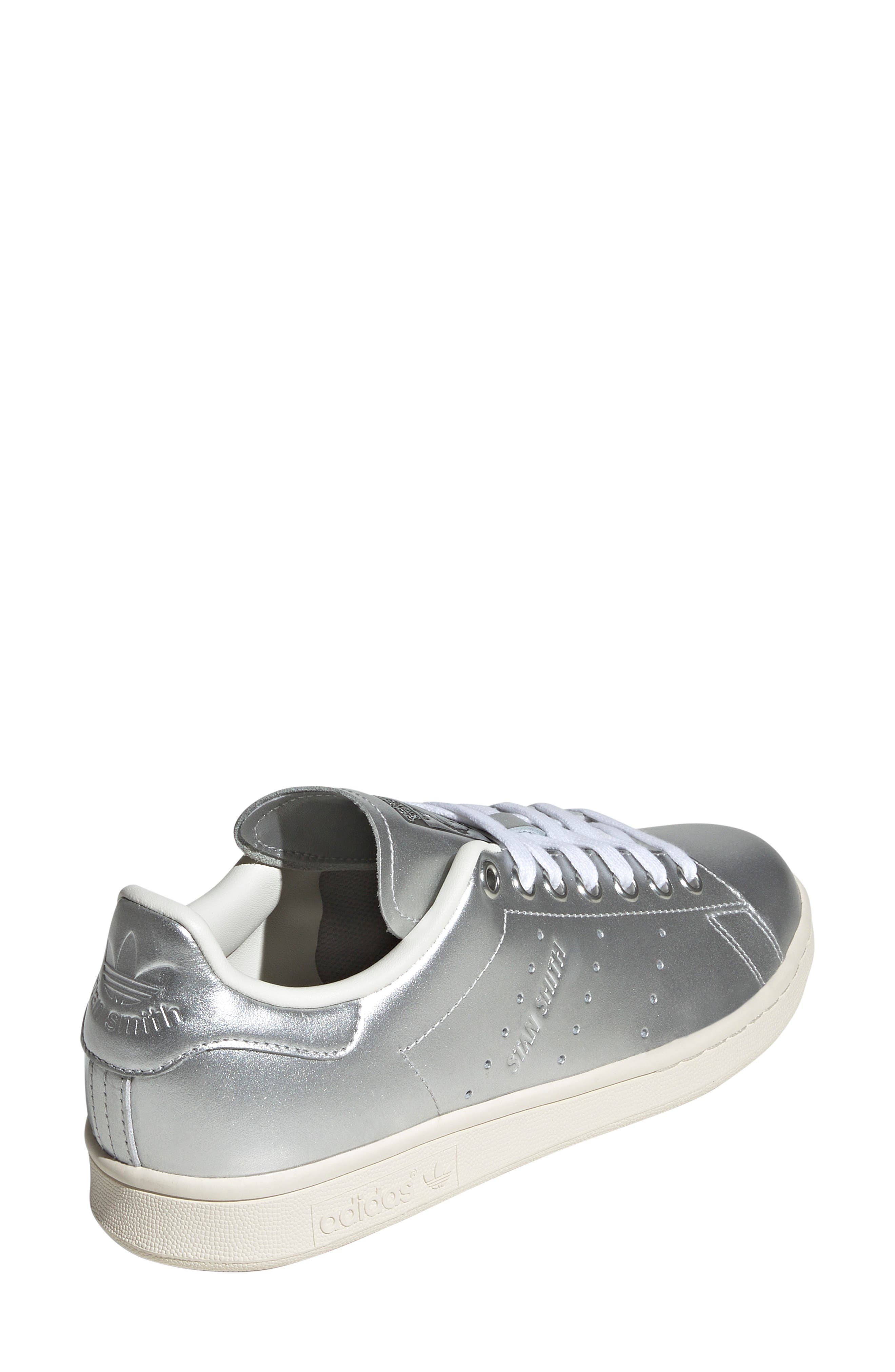 adidas Stan Smith Sneaker in Silver Met/Silver Met/Black at Nordstrom - 2