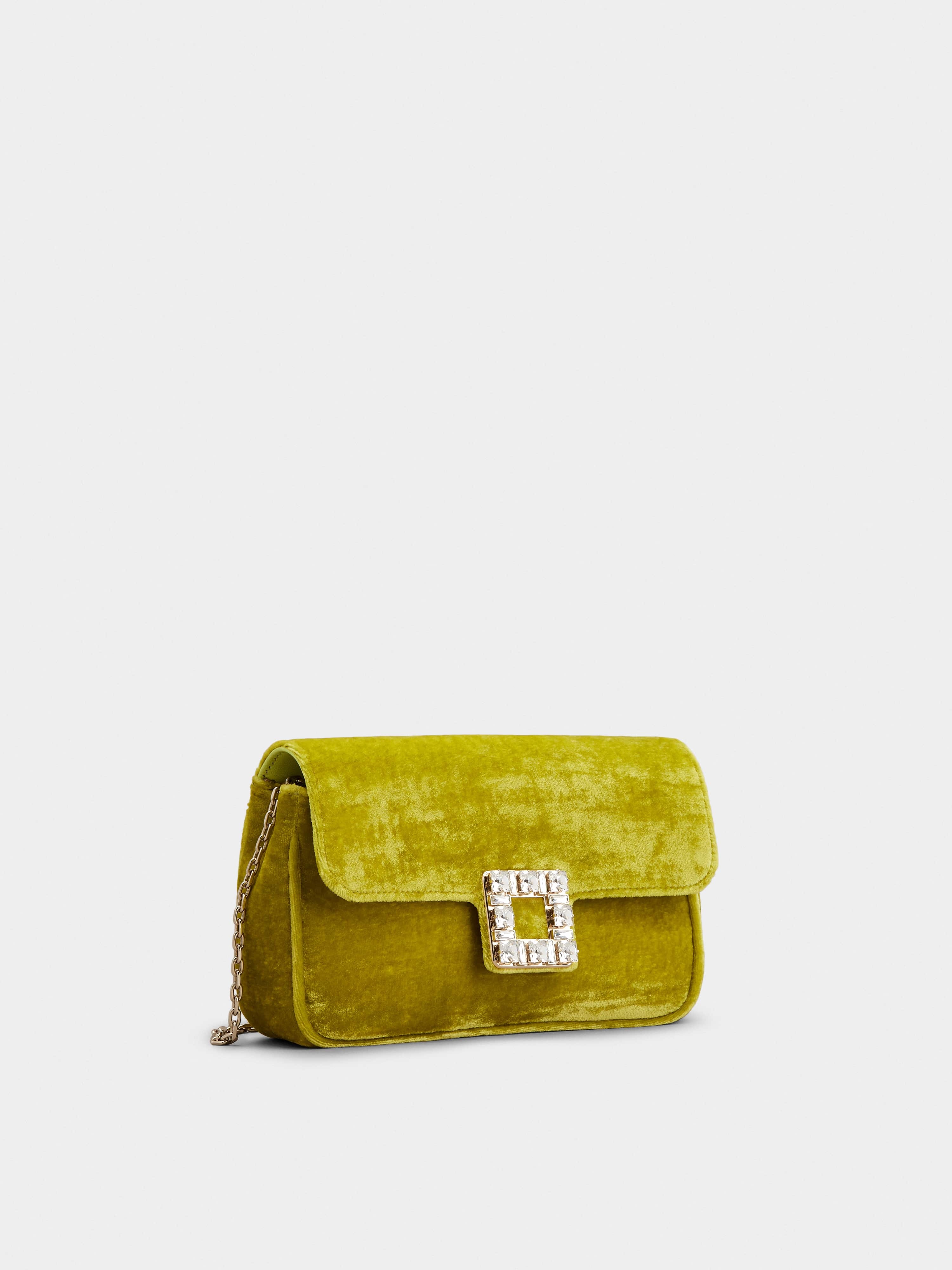 Jeu de Fille Strass Buckle Clutch Bag in Velvet - 3