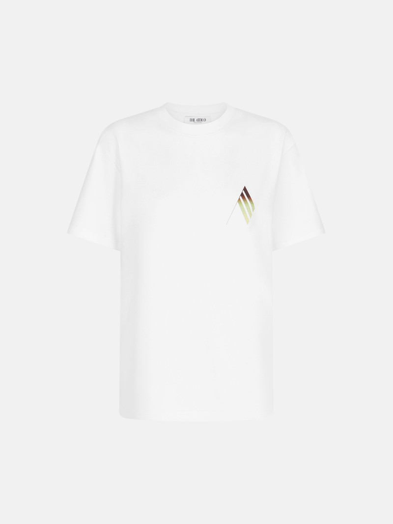 ''NAPOLI VISTA MARE'' T-SHIRT WHITE, MILITARY GREEN AND BROWN 1