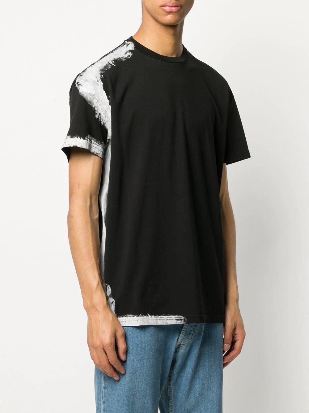 paint stroke print T-shirt - 3