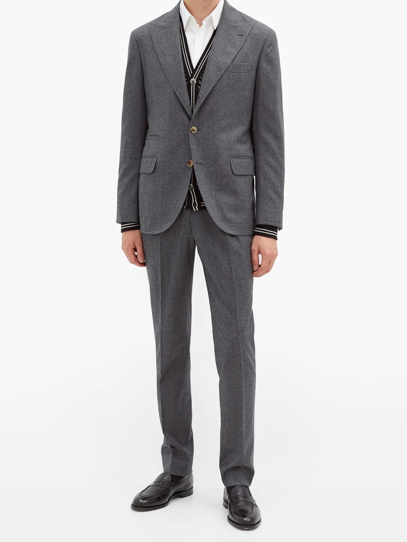 Single-breasted wool suit - 2