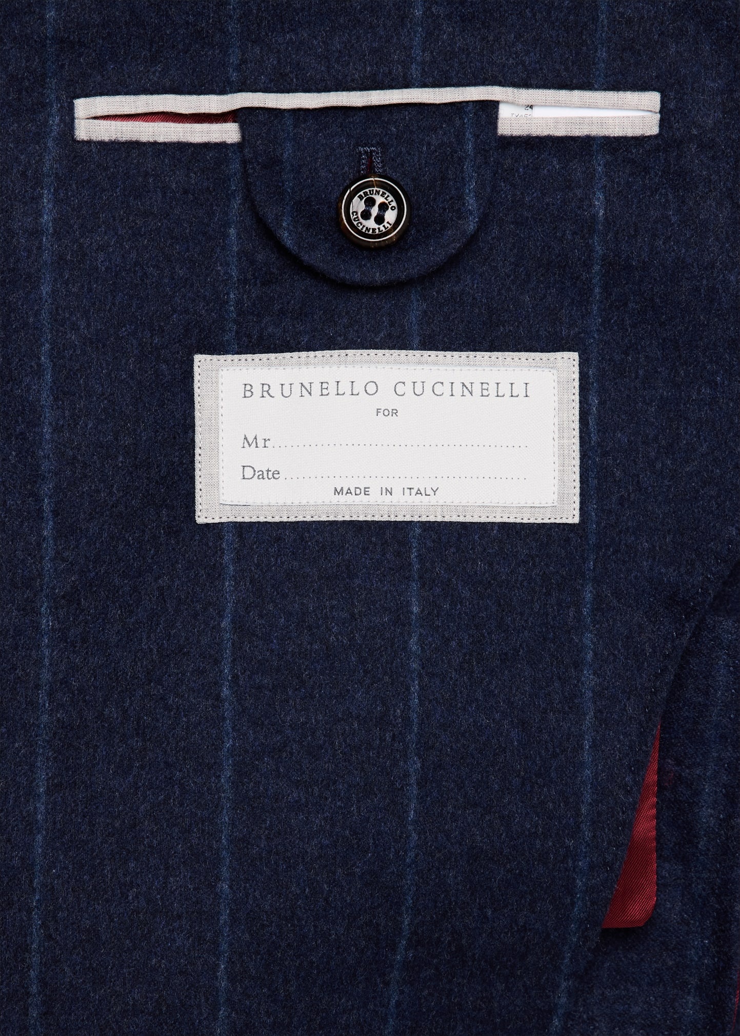 Men's Wool-Cashmere Pinstripe Suit - 6