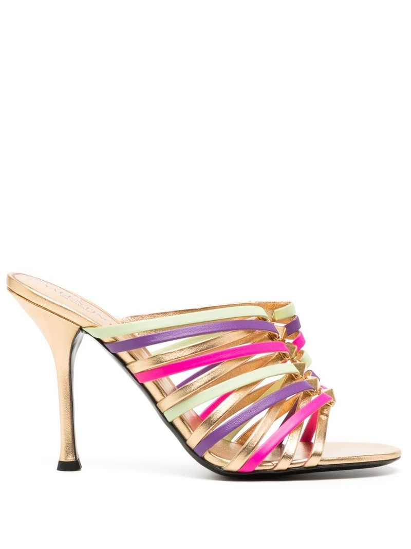 strappy 100mm stiletto mules 1