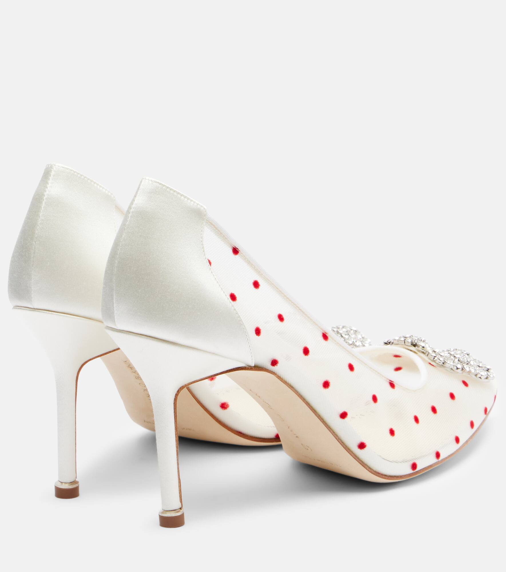 Hangisi 90 polka-dot embellished pumps - 2