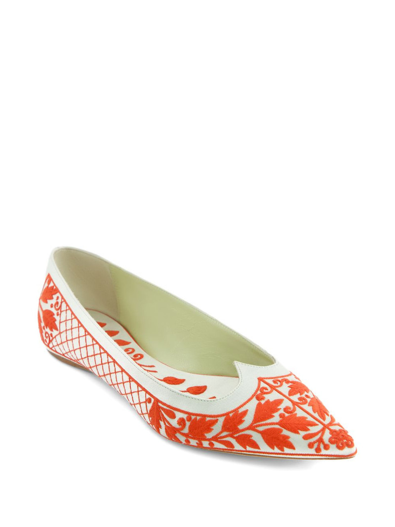 GIAMBATTISTA VALLI embroidered pointed ballet flats outlook