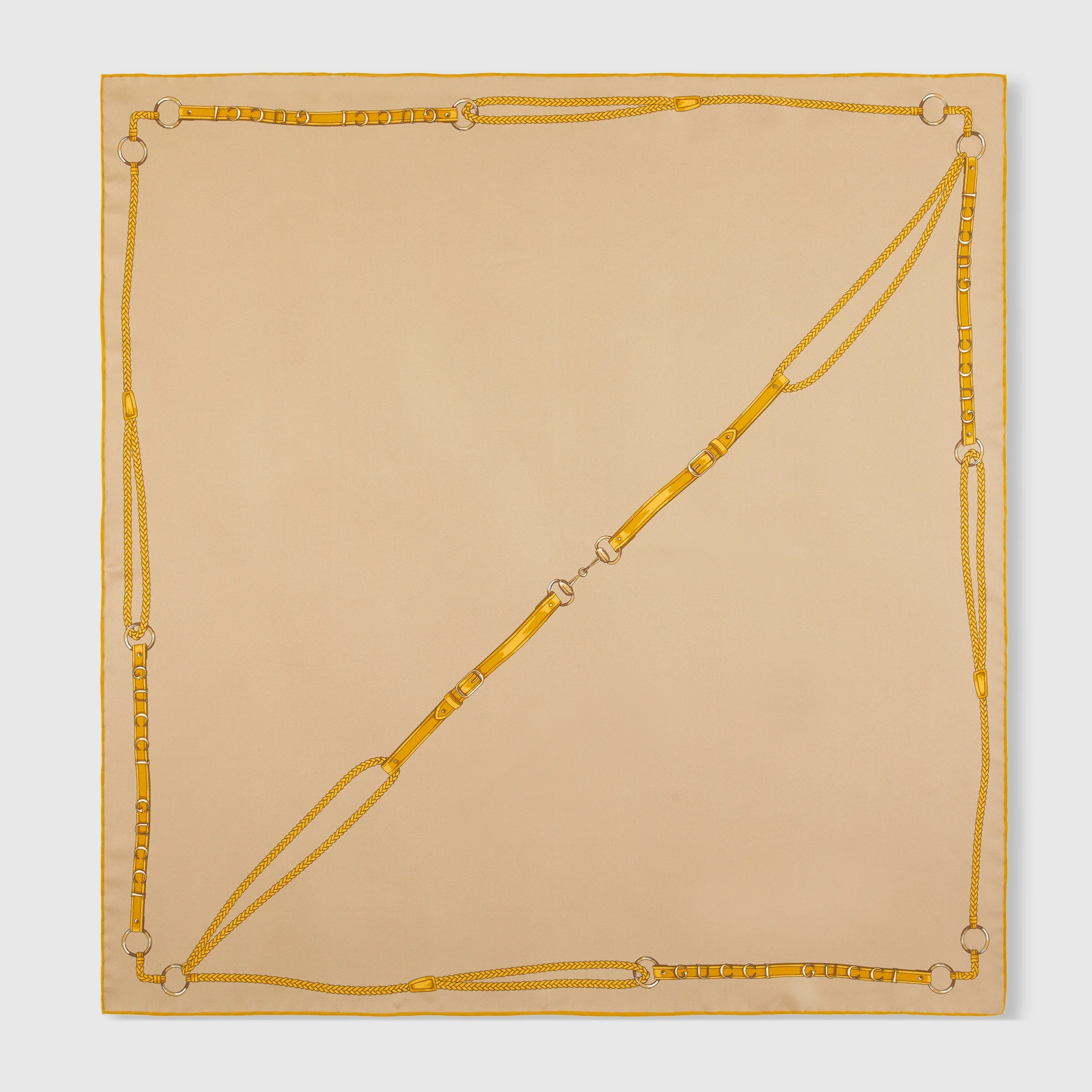 Printed silk twill carré - 1