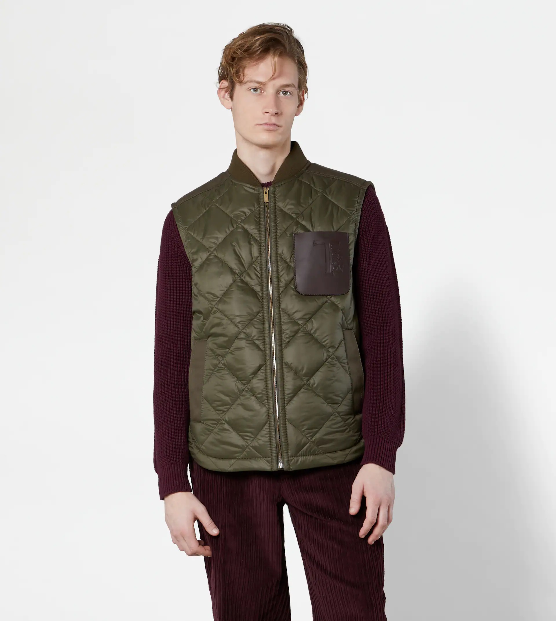 QUILTED GILET - GREEN - 7