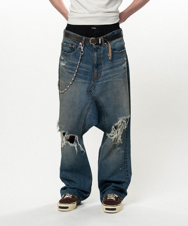 Distressed Sarouel Denim Pants 12