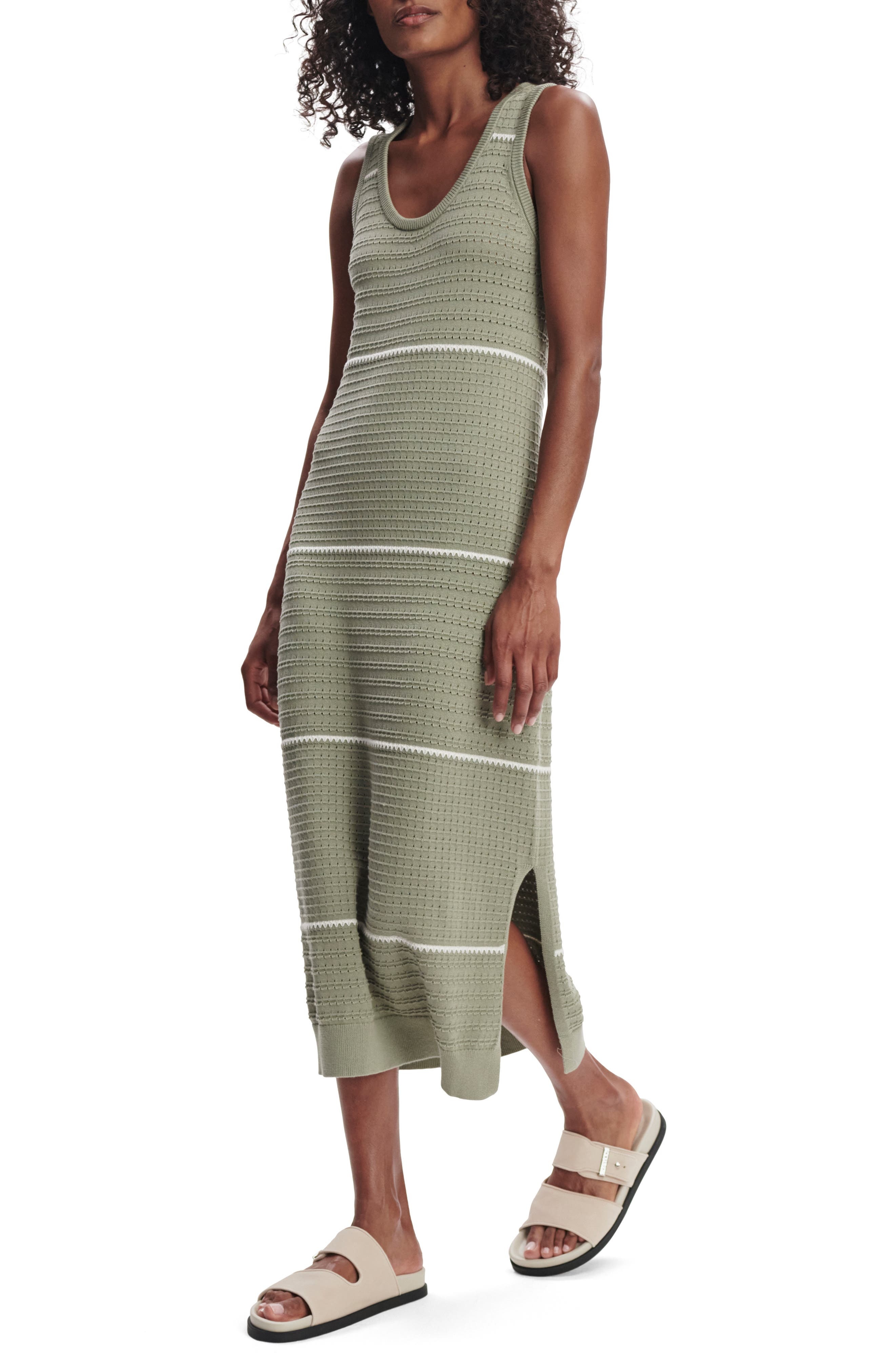 Varley Scott Stripe Sleeveless Sweater Dress in Seagrass at Nordstrom - 3