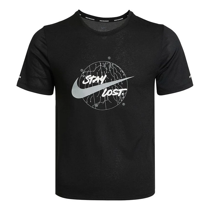 Nike Dri-FIT Mylar Wild Run Tee Men's Black DA0217-010 - 1