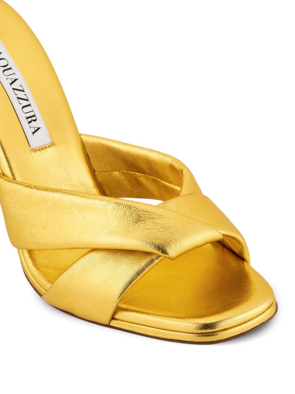 Amore 95mm metallic leather mules - 5