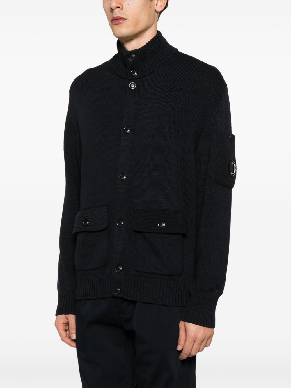 Lens-detail cardigan - 3