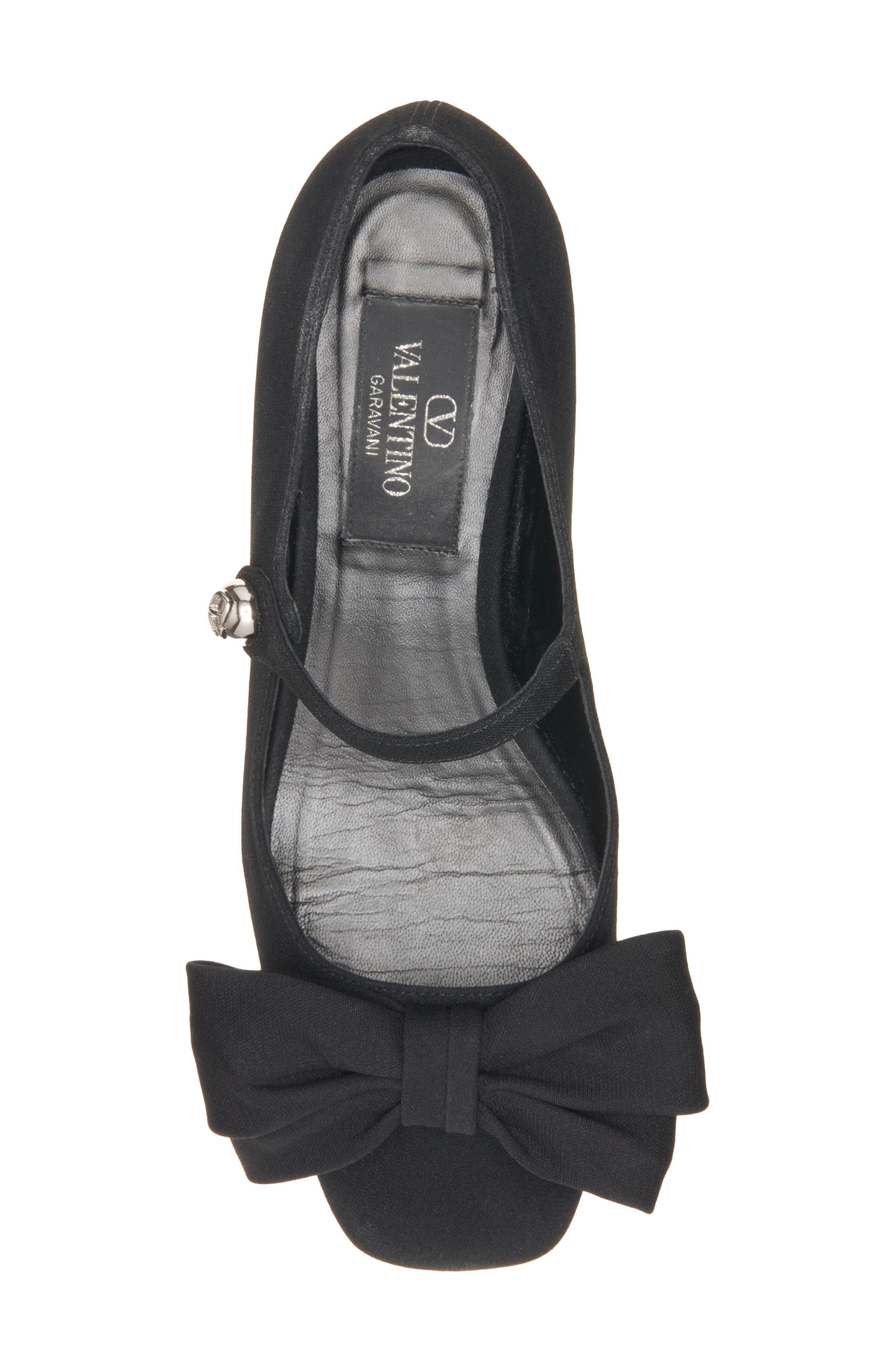 Valentino Garavani Bow Mary Jane Flat in Nero at Nordstrom - 5