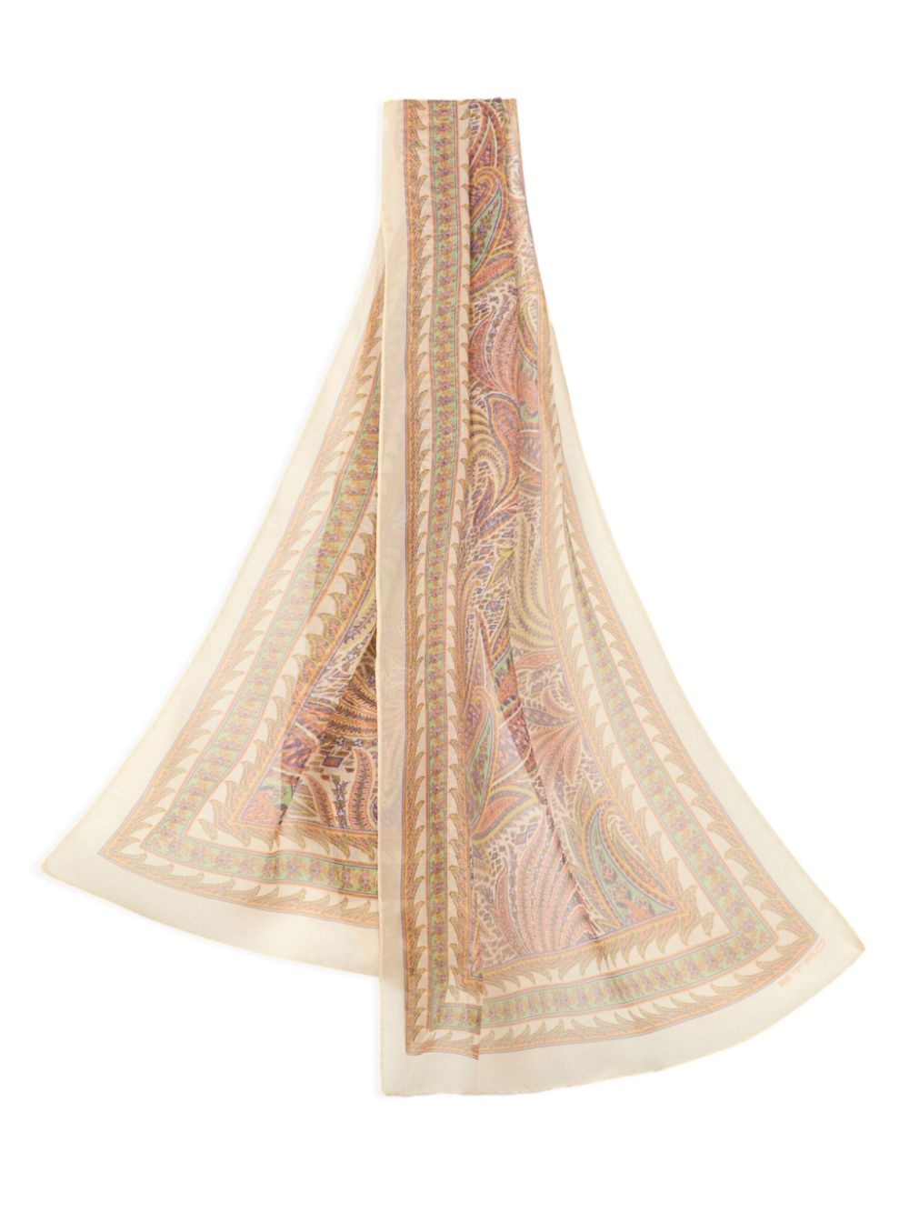 paisley-print silk scarf - 3