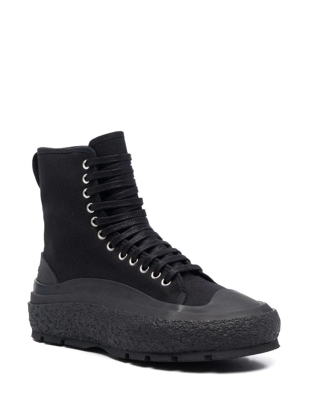 lace-up hi-top sneakers - 2