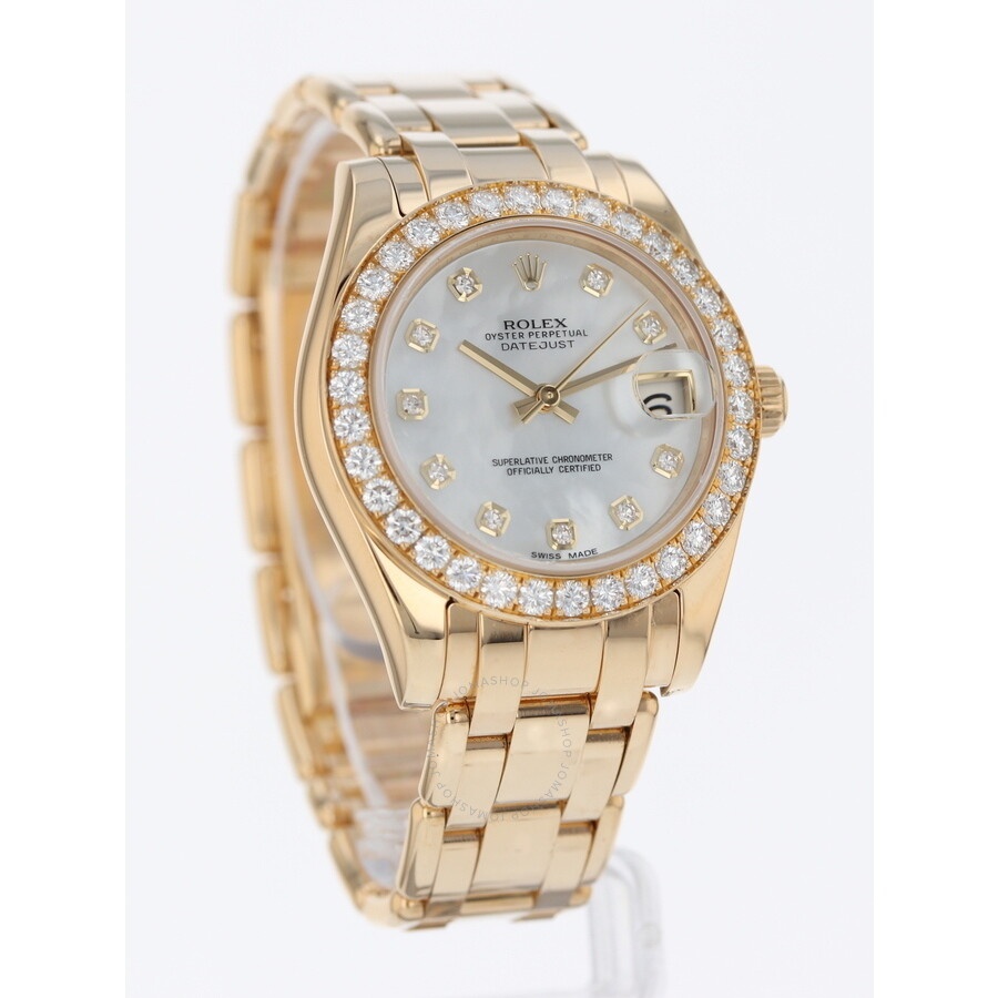 Pre-owned Rolex Datejust Pearlmaster Automatic Diamond Ladies Watch 81298 MDPM - 5
