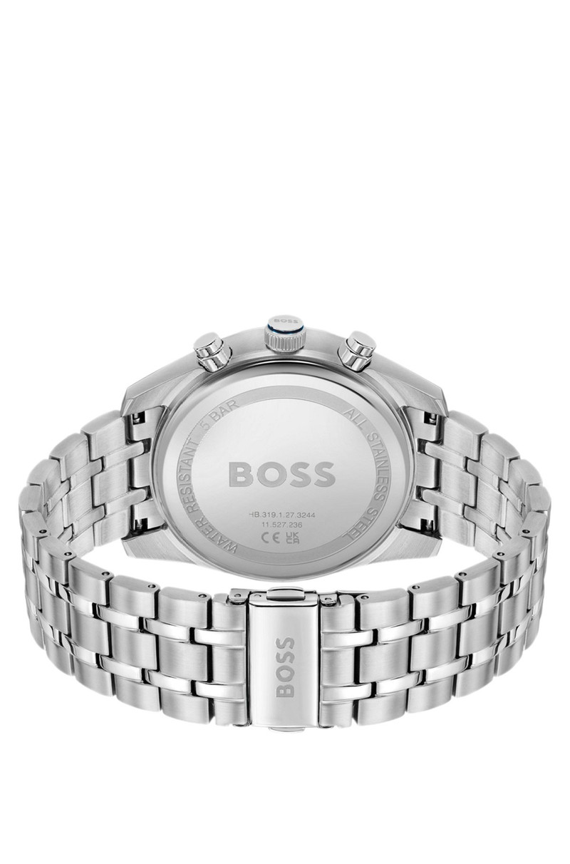 STEEL-BRACELET WATCH WITH BLUE DIAL 3