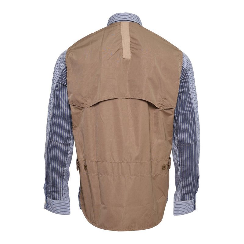 Junya Watanabe MAN Cotton Stripe X Nylon Taffeta Shirt outlook