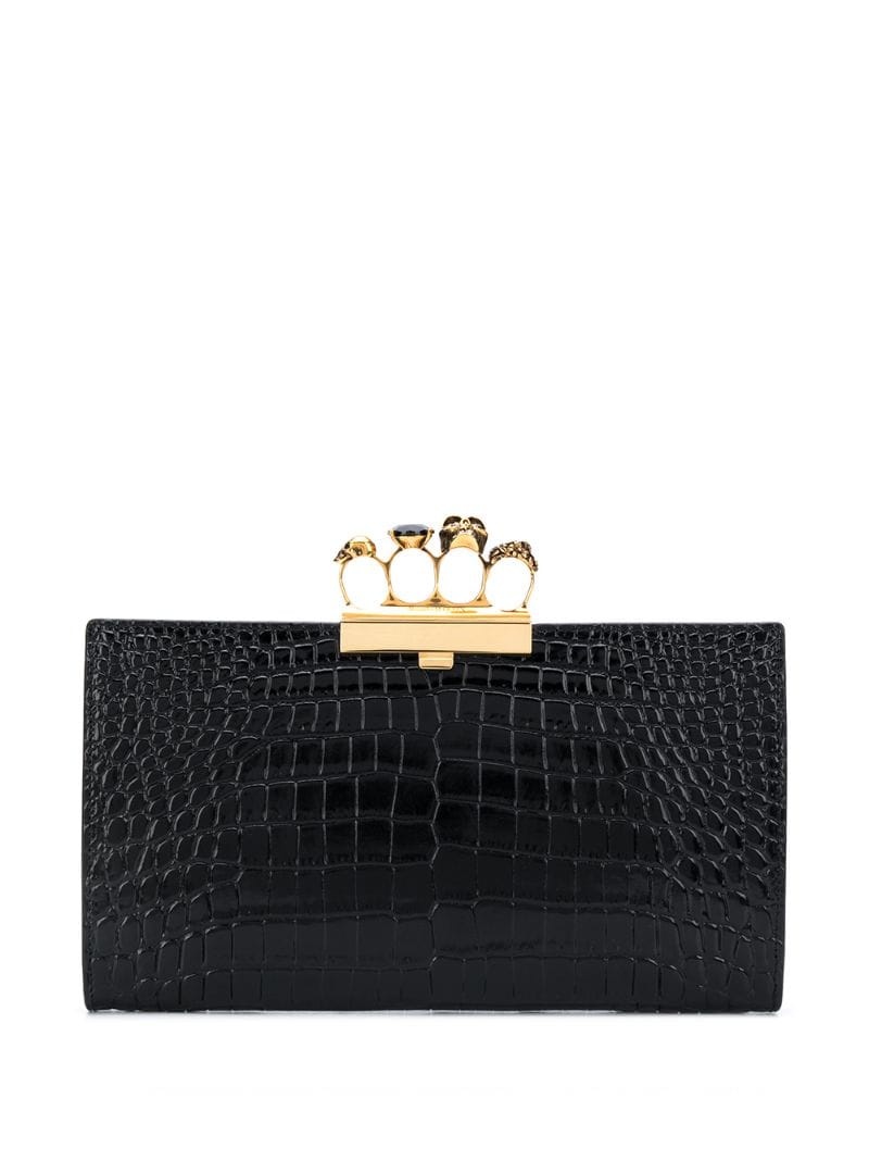 Four Ring embossed clutch bag - 1