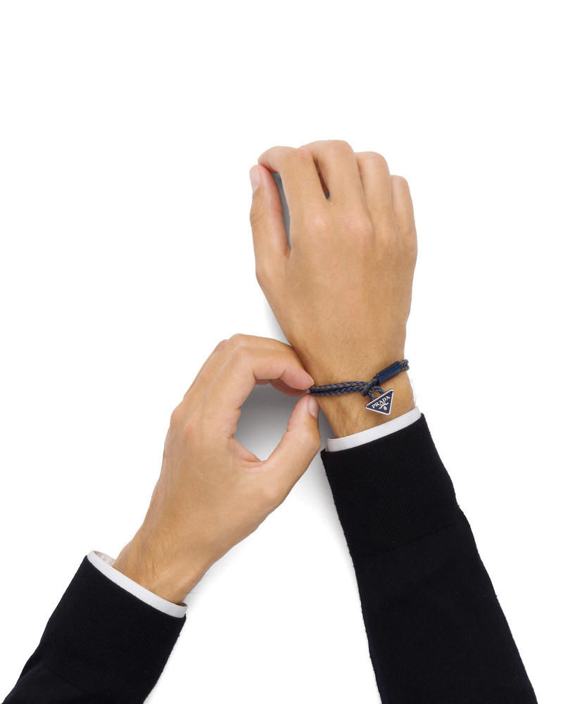 Prada Braided Nappa Leather Bracelet outlook