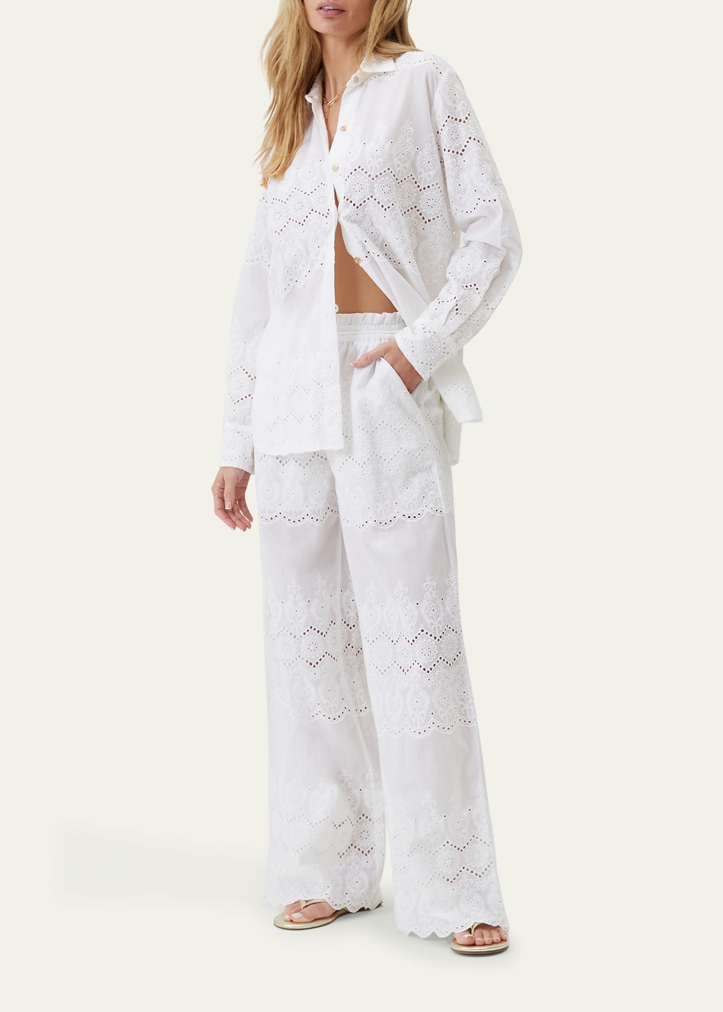 Immy Eyelet Drawstring Trousers - 2