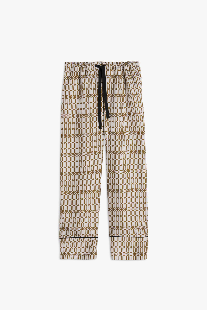 Chain Print Pyjama Set in Ivory 9