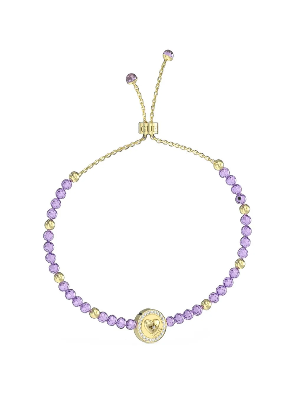 beaded heart-charm bracelet - 1