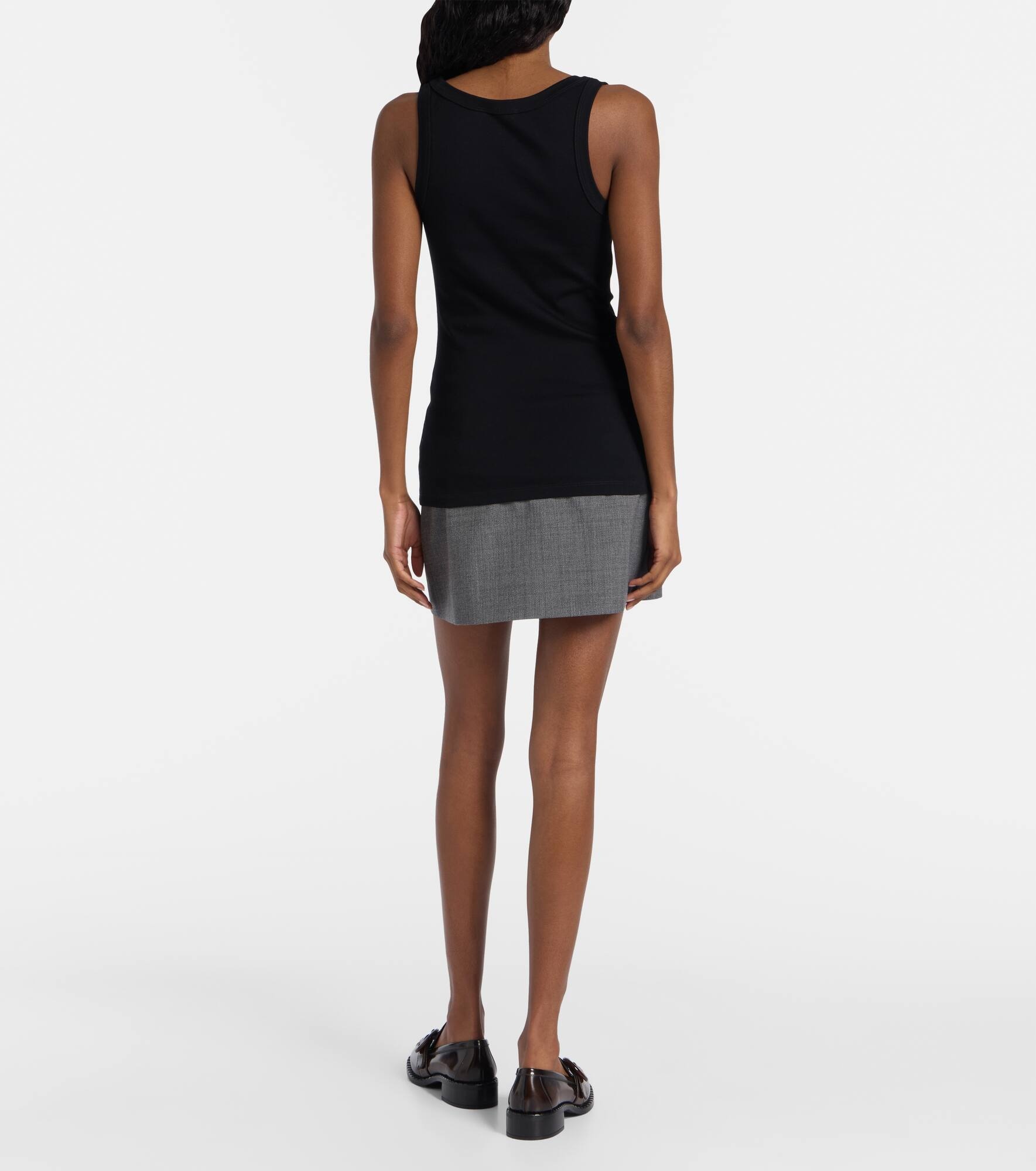 Ribbed-knit cotton jersey tank top - 3