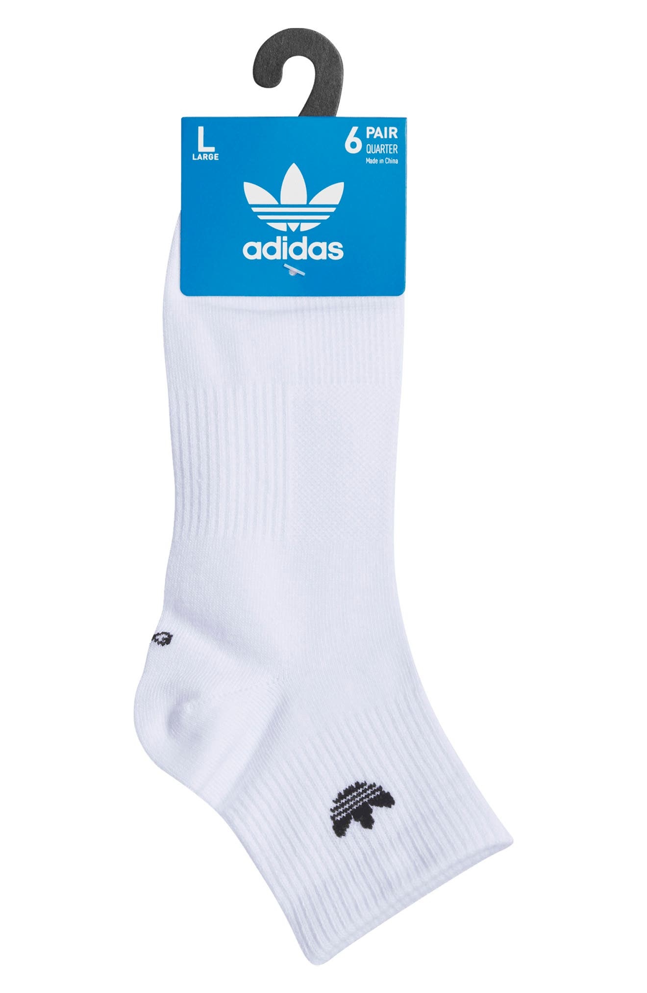 adidas Gender Inclusive Originals Superlit Assorted 6-Pack Quarter Socks in White/Black at Nordstrom - 2